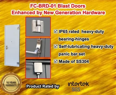 FUCARE FC-BRD-01 Blast Doors Upgraded with New Generation Hardware